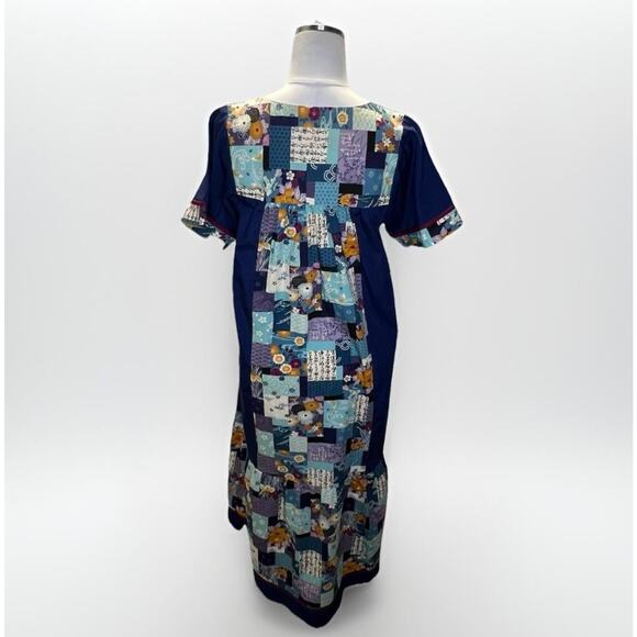 RM Dress Womens Small Floral Patchwork Hawaiian Button Front Made USA Pockets - Picture 3 of 8